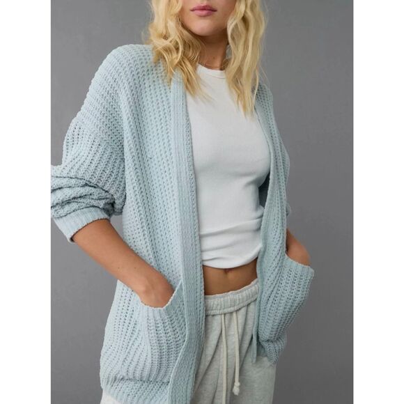 American Eagle Outfitters Sweaters - American Eagle Chenille Open-Front Cardigan size XXS